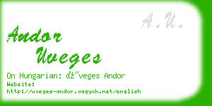 andor uveges business card